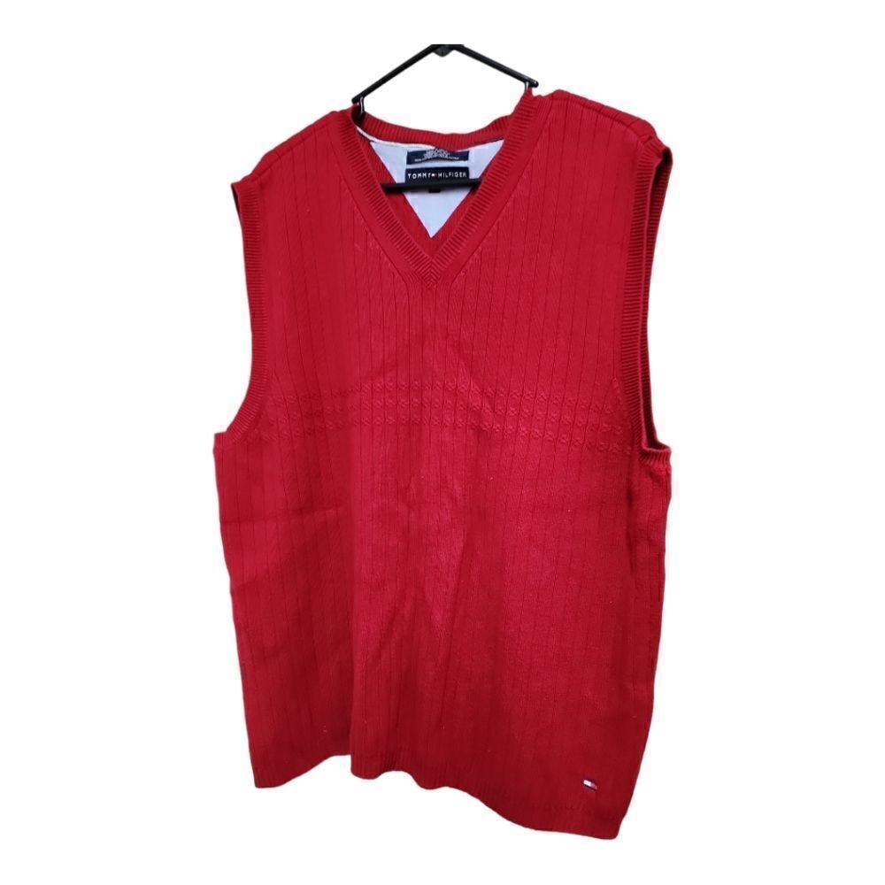 204 - Vintage Tommy Hilfiger V-neck Sweater Vest - XL - like new